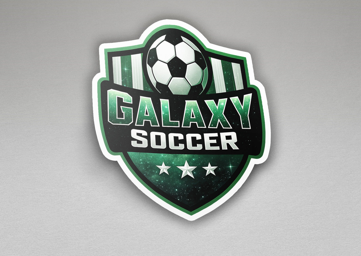 Glittery Galaxy Crest Vinyl Sticker | Dishwasher Safe & Durable | Custom Sizes | Fast Shipping | Made in USA 1 Fiesta Doodle waterproof vinyl sticker. dishwasher safe outdoor sticker.