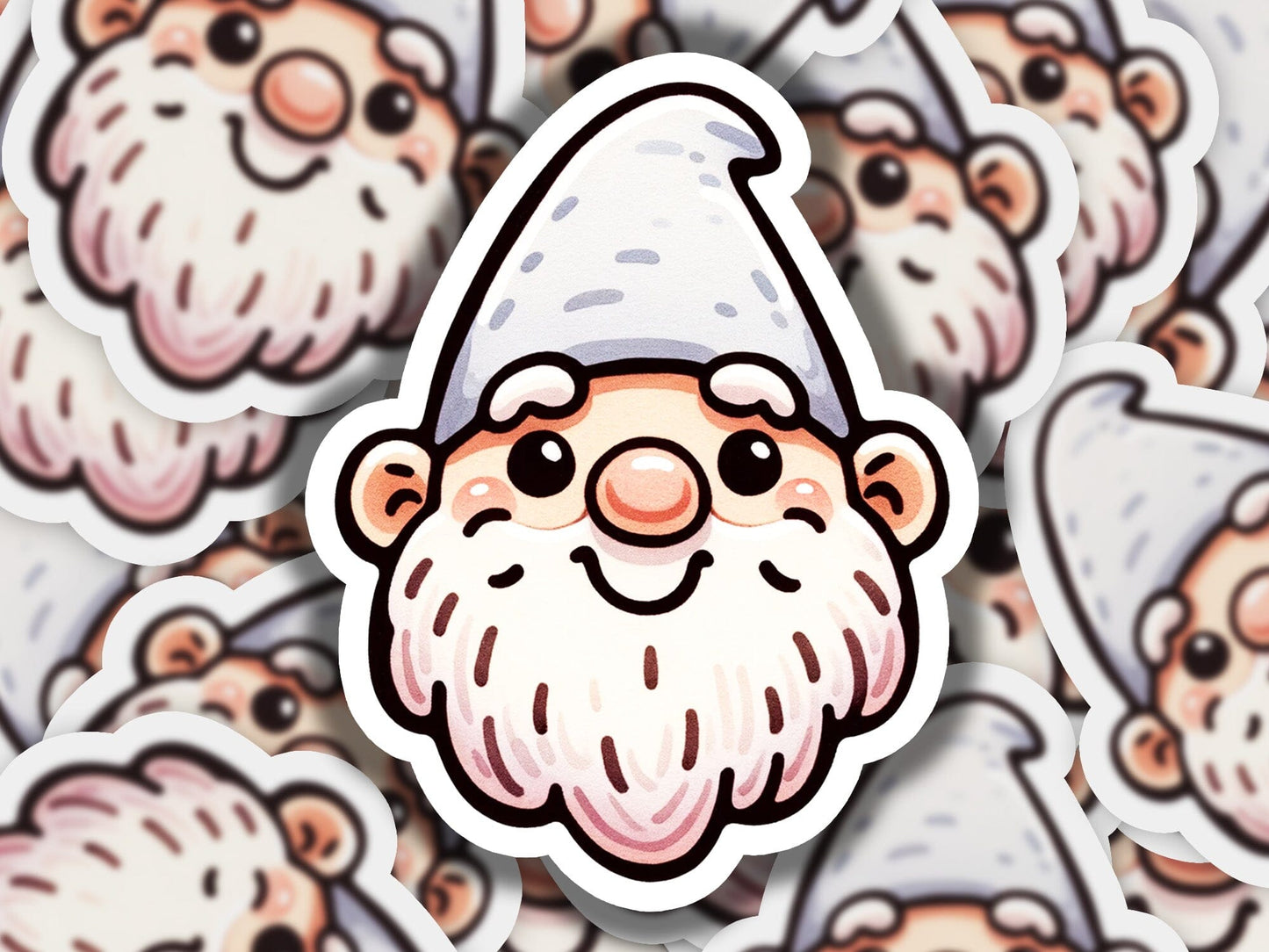 a bunch of stickers of santa claus