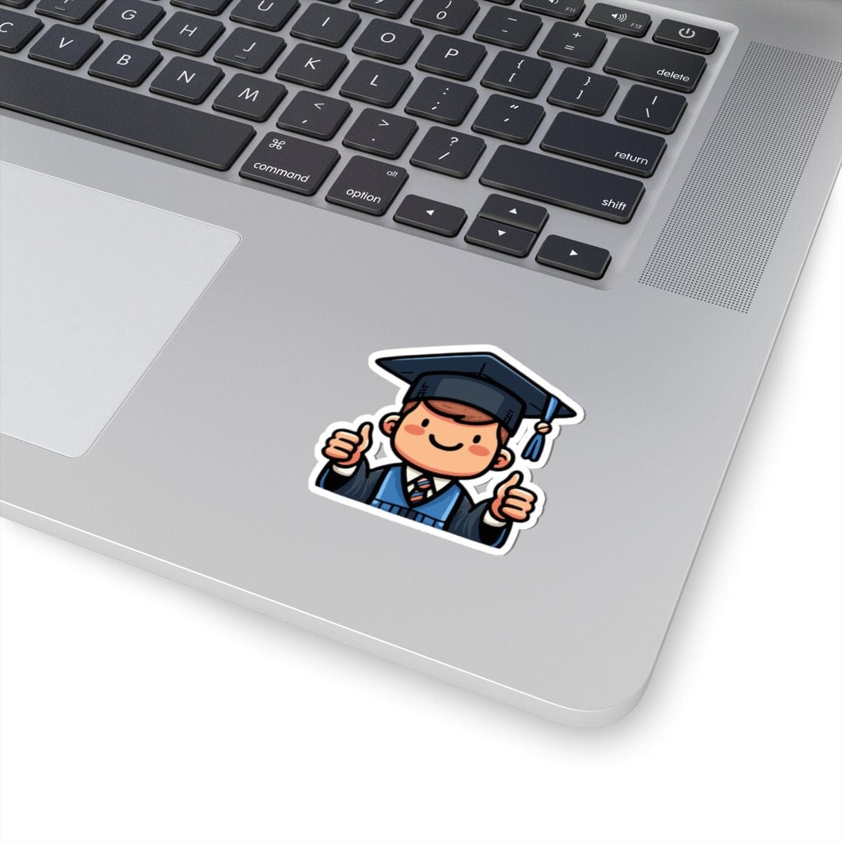 Grad Kid Thumbs Up Vinyl Sticker | Dishwasher Safe & Durable | Custom Sizes | Fast Shipping | Made in USA Fiesta Doodle waterproof vinyl sticker. dishwasher safe outdoor sticker.