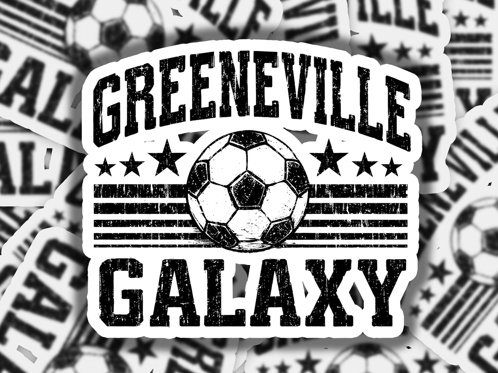 Greeneville Galaxy Ball Crest Vinyl Sticker | Dishwasher Safe & Durable | Custom Sizes | Fast Shipping | Made in USA 1 Fiesta Doodle waterproof vinyl sticker. dishwasher safe outdoor sticker.
