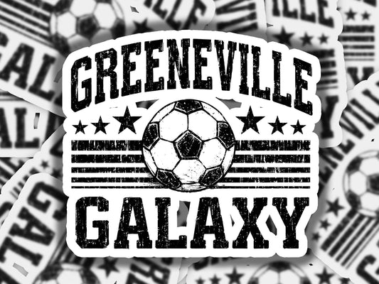 Greeneville Galaxy Ball Crest Vinyl Sticker | Dishwasher Safe & Durable | Custom Sizes | Fast Shipping | Made in USA 1 Fiesta Doodle waterproof vinyl sticker. dishwasher safe outdoor sticker.