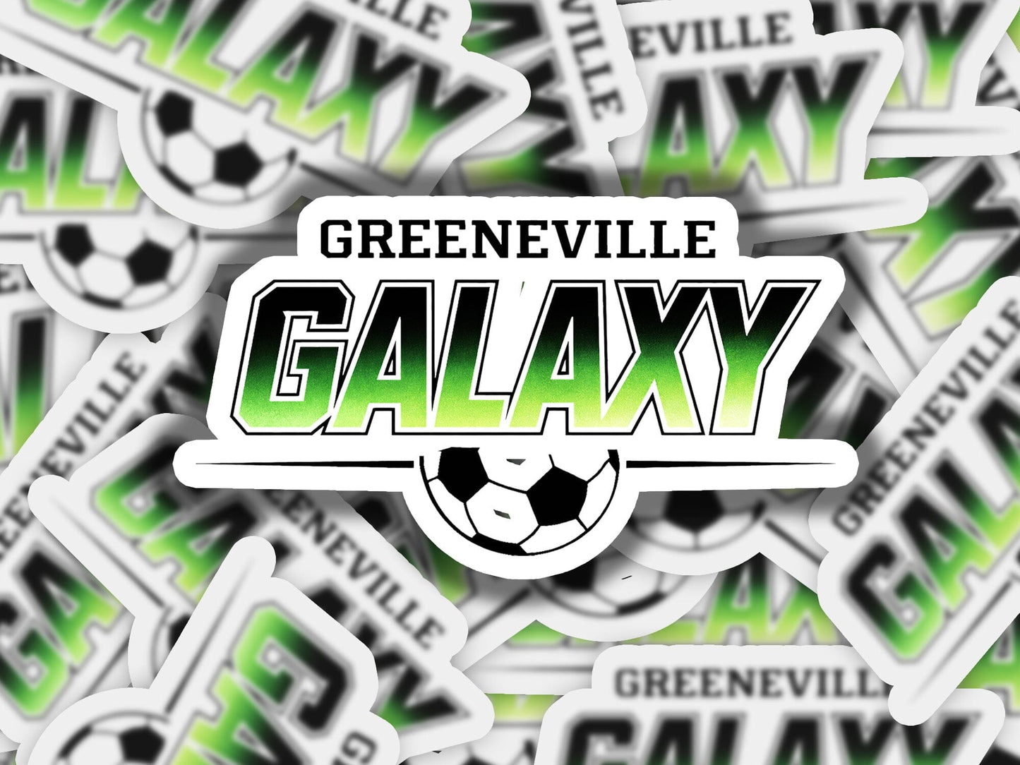 Greeneville Galaxy Green Fade Vinyl Sticker | Dishwasher Safe & Durable | Custom Sizes | Fast Shipping | Made in USA 1 Fiesta Doodle waterproof vinyl sticker. dishwasher safe outdoor sticker.