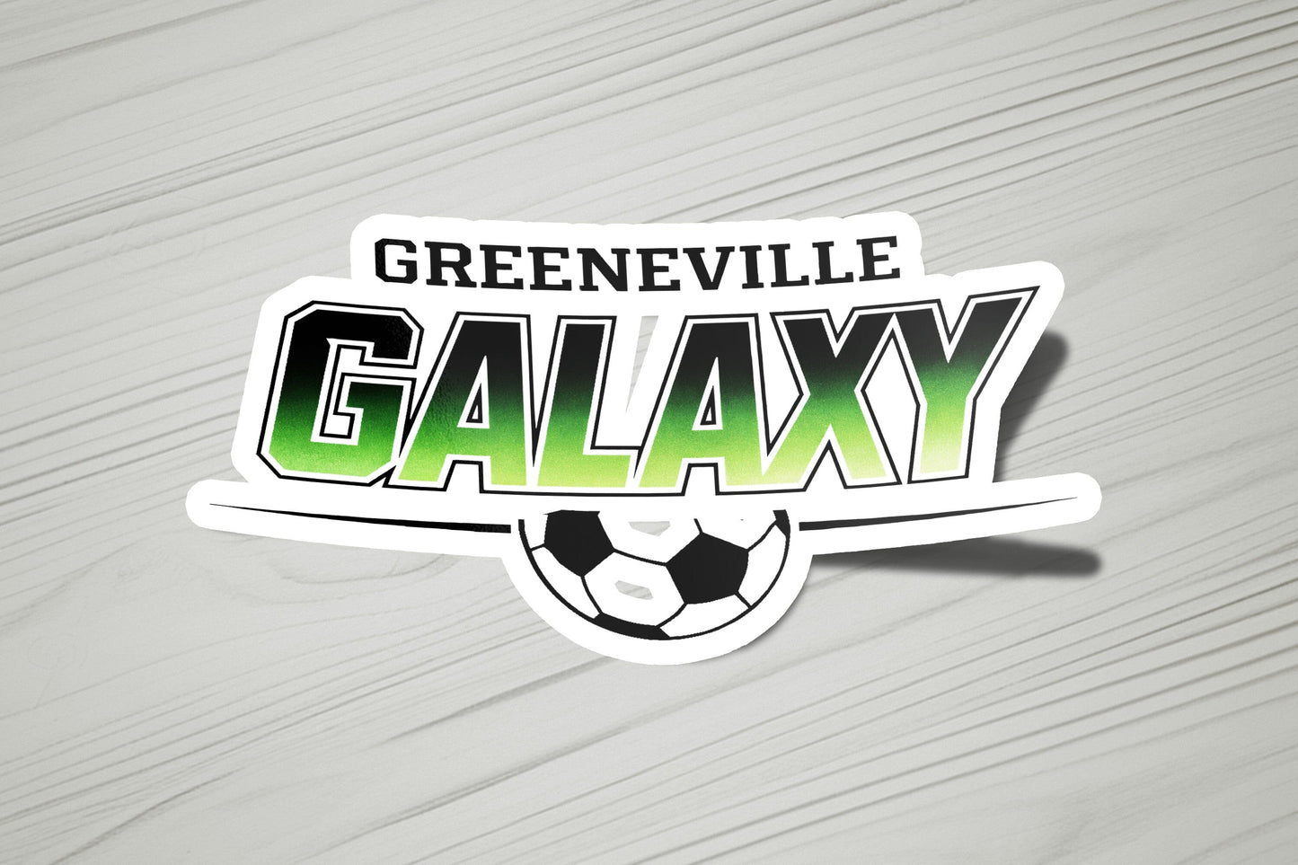 Greeneville Galaxy Green Fade Vinyl Sticker | Dishwasher Safe & Durable | Custom Sizes | Fast Shipping | Made in USA 1 Fiesta Doodle waterproof vinyl sticker. dishwasher safe outdoor sticker.