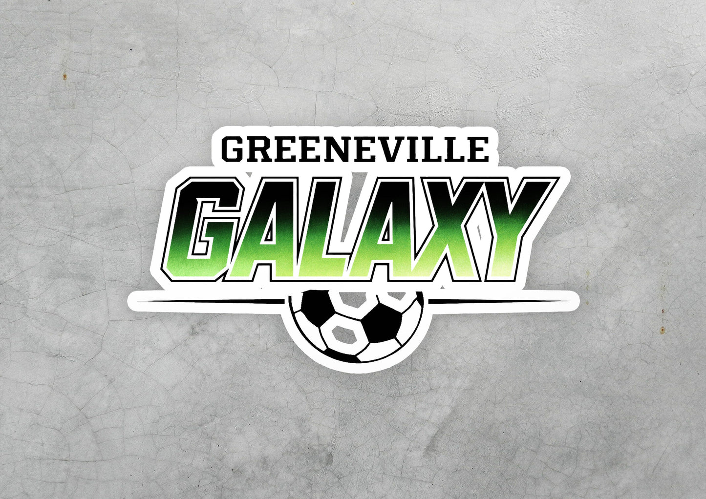 Greeneville Galaxy Green Fade Vinyl Sticker | Dishwasher Safe & Durable | Custom Sizes | Fast Shipping | Made in USA 1 Fiesta Doodle waterproof vinyl sticker. dishwasher safe outdoor sticker.
