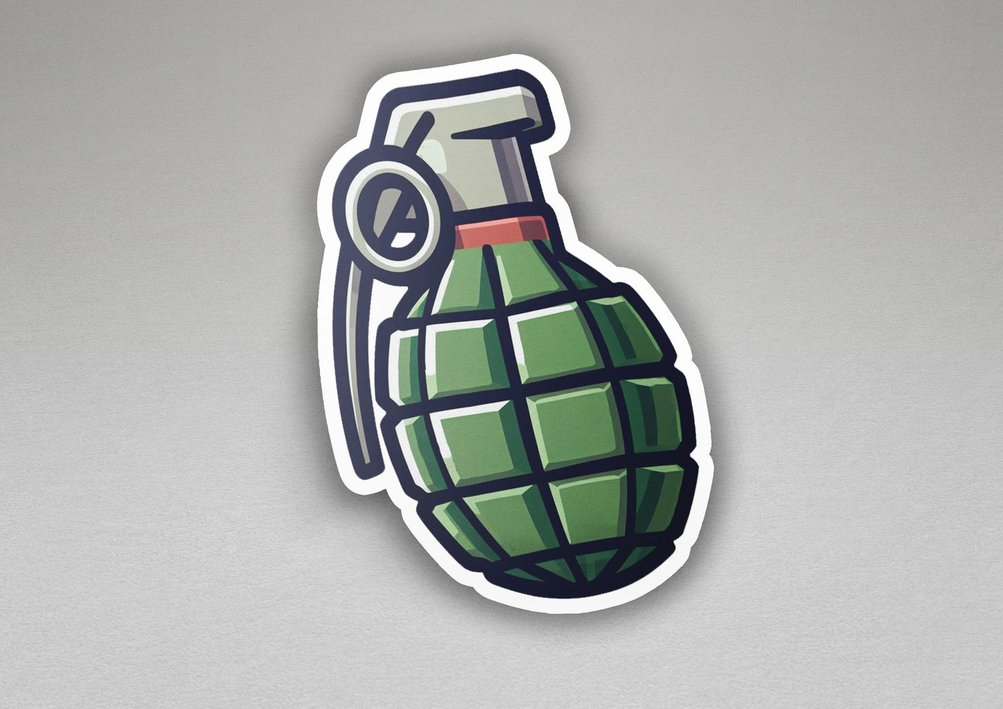 a sticker of a green spray bottle
