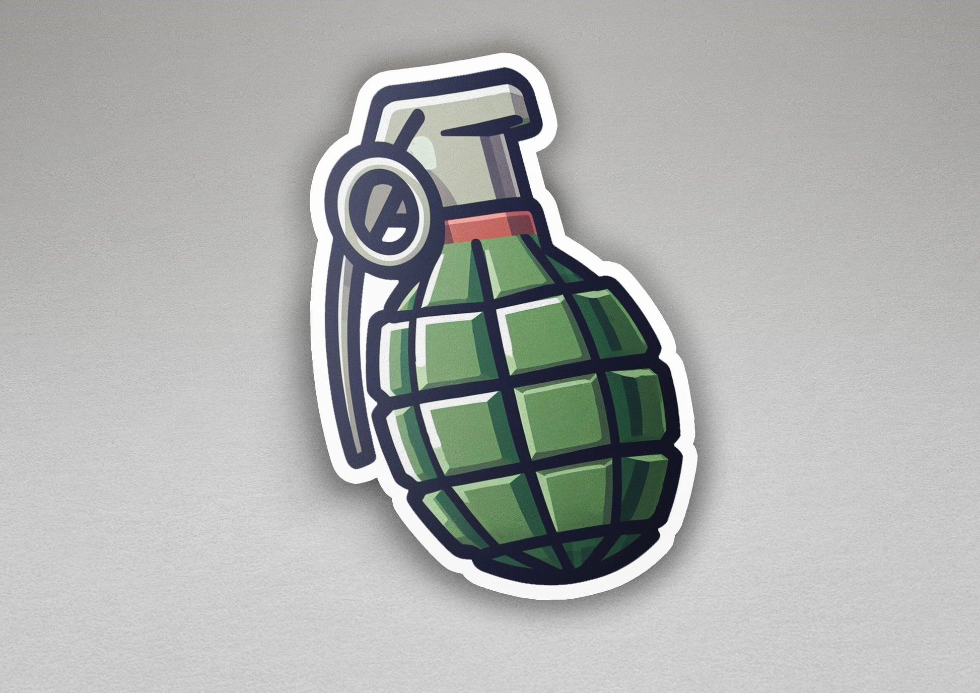 a sticker of a green spray bottle