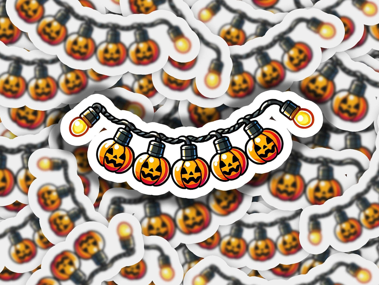 a bunch of stickers that have some lights on them