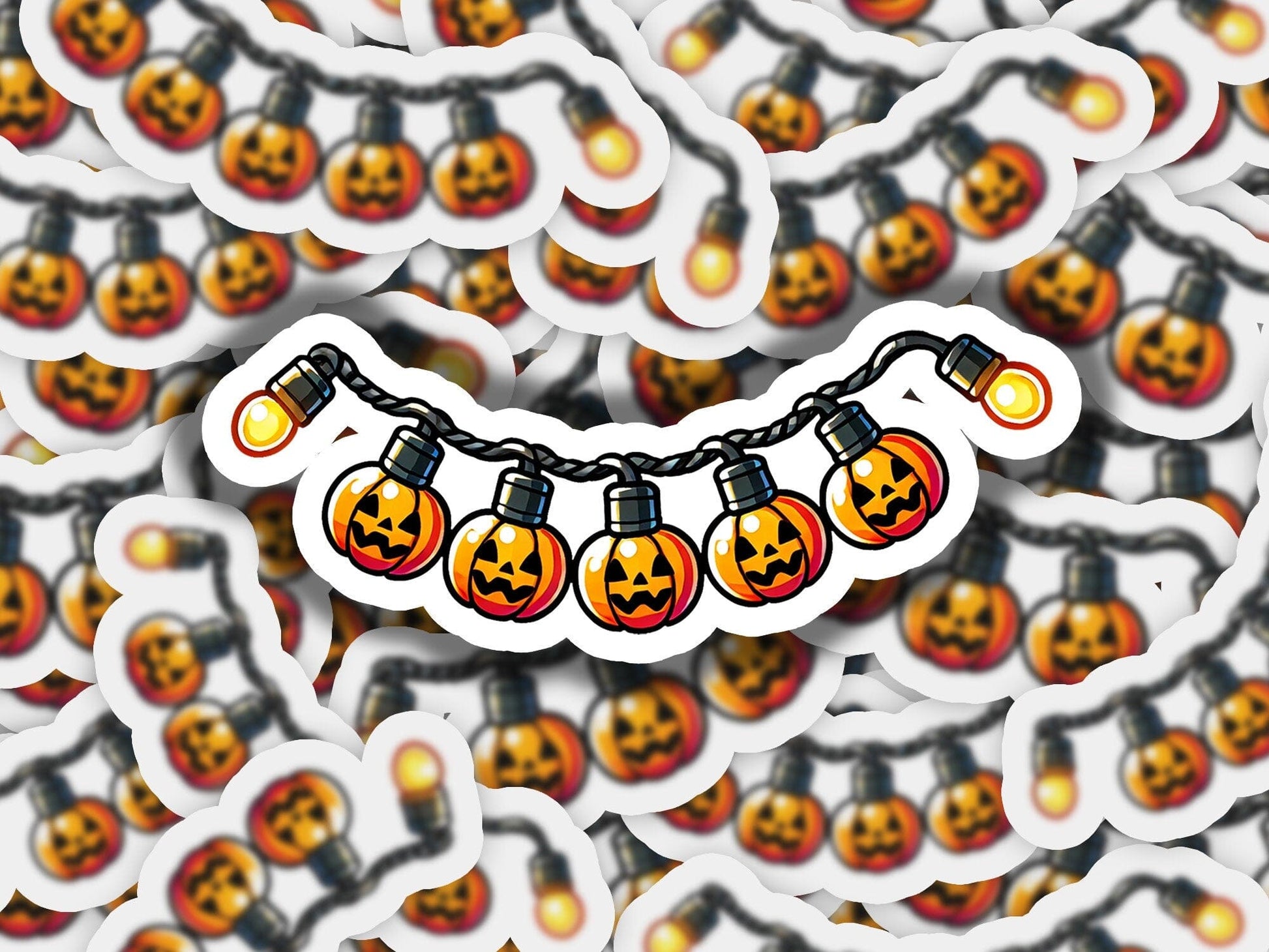 a bunch of stickers that have some lights on them