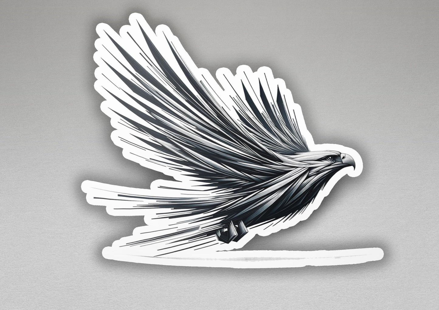 a black and white photo of a bird flying
