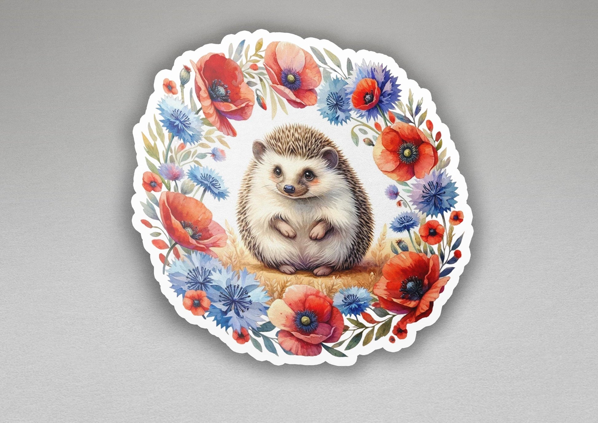 a plate with a picture of a hedge on it
