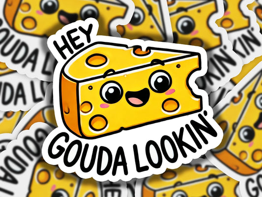 a bunch of stickers with a piece of cheese on them