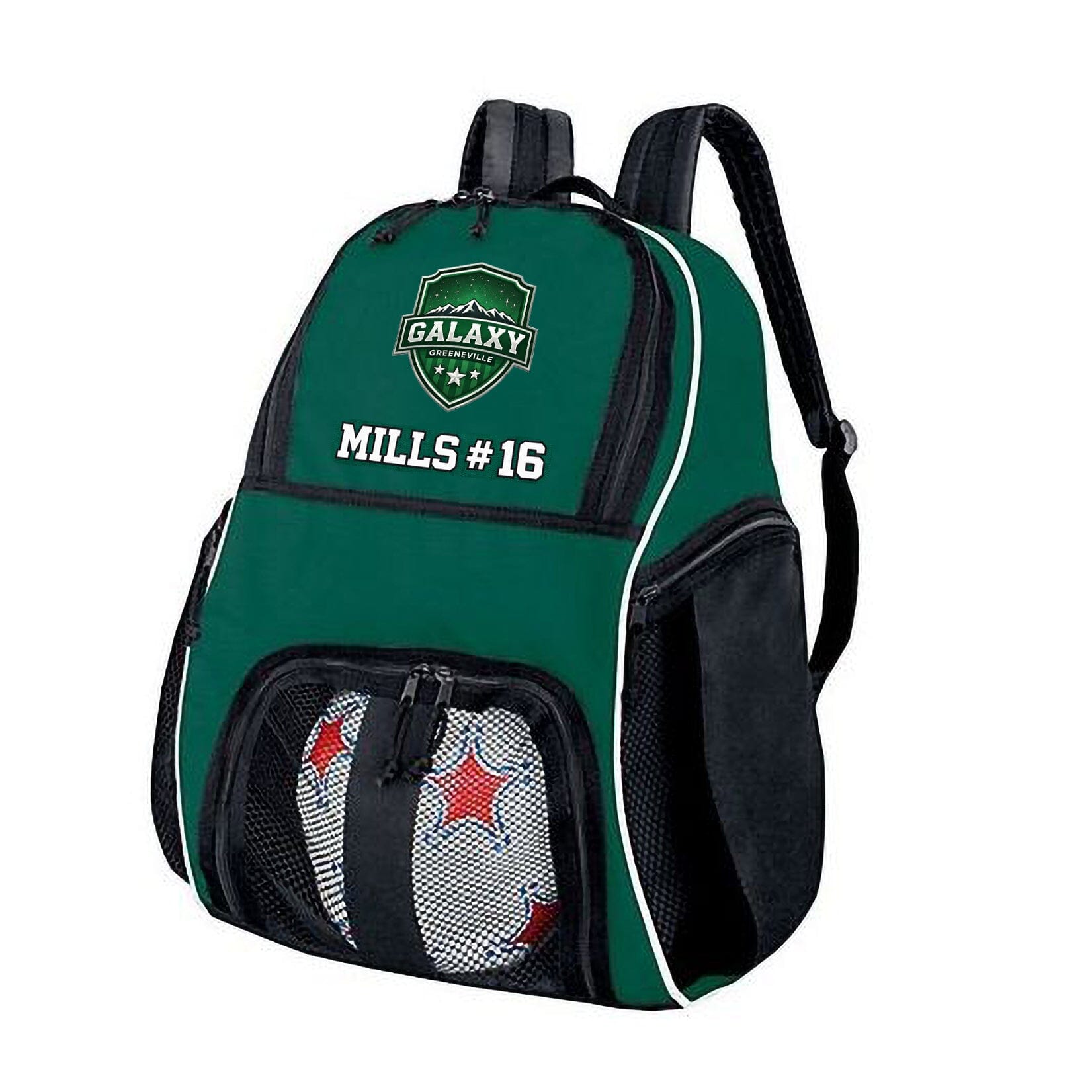 High Five Custom Galaxy Soccer Backpack. Name, Number, Logo Fiesta Doodle waterproof vinyl sticker. dishwasher safe outdoor sticker.