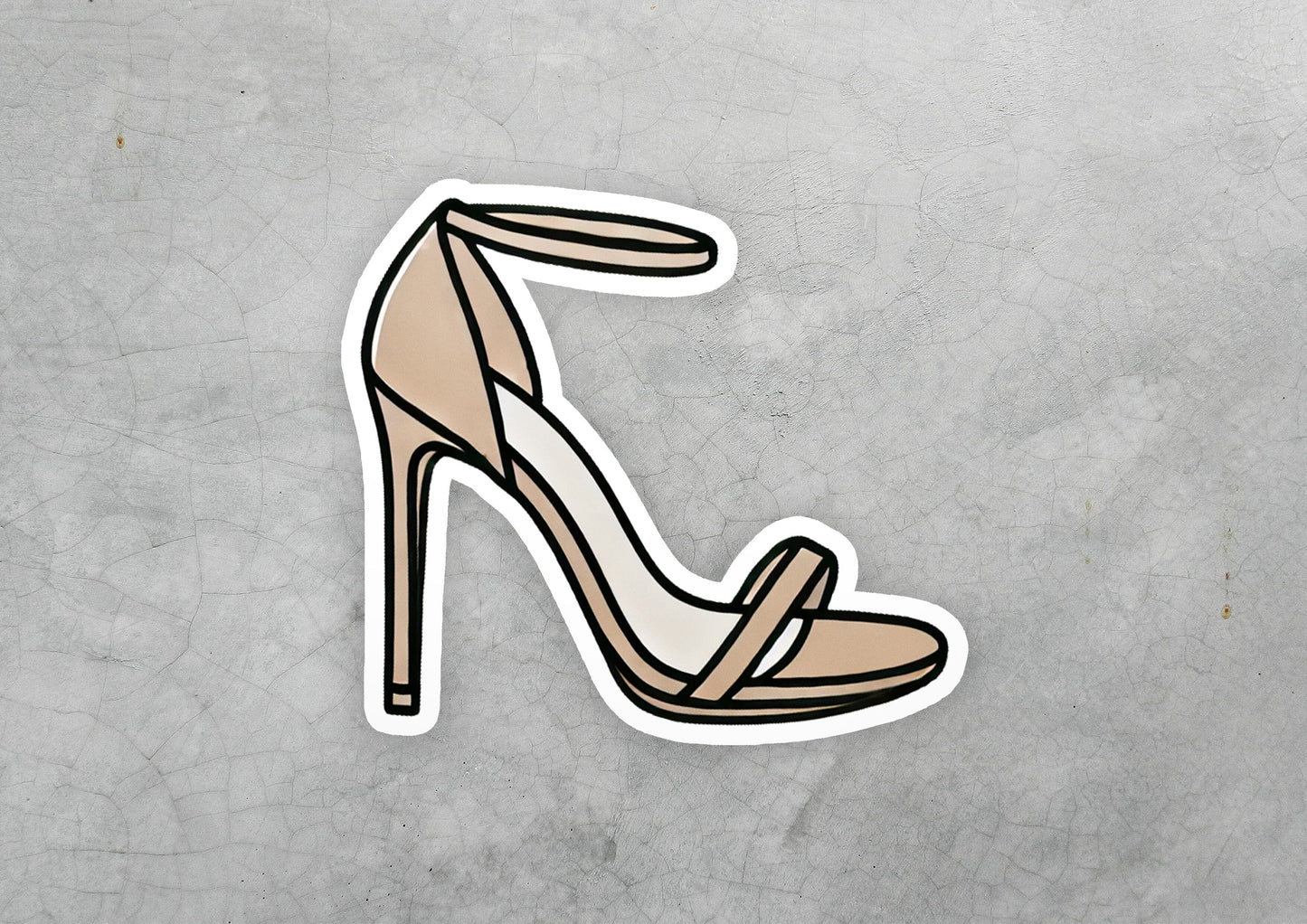 a sticker of a high heeled shoe
