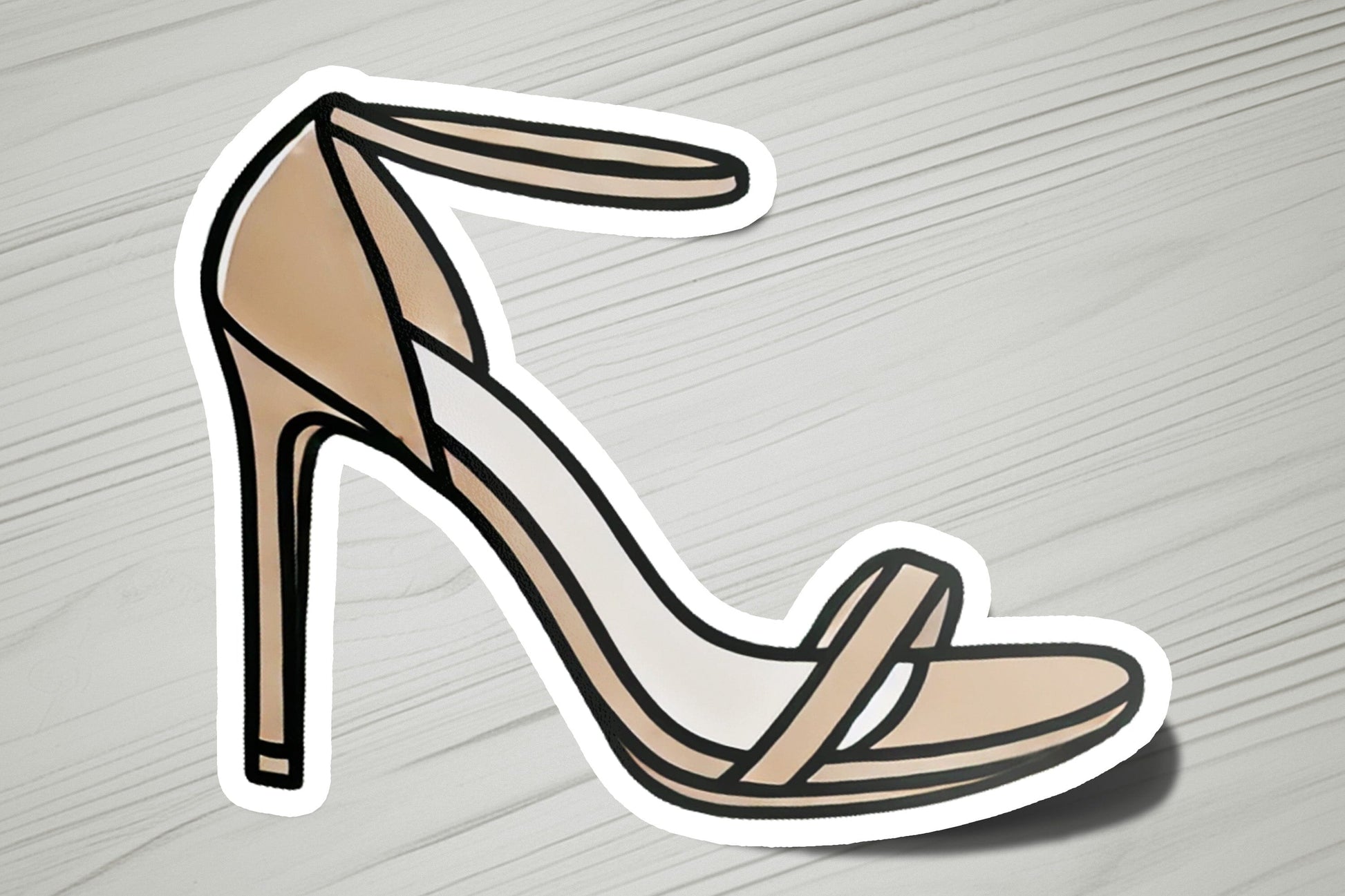 a sticker of a high heel shoe