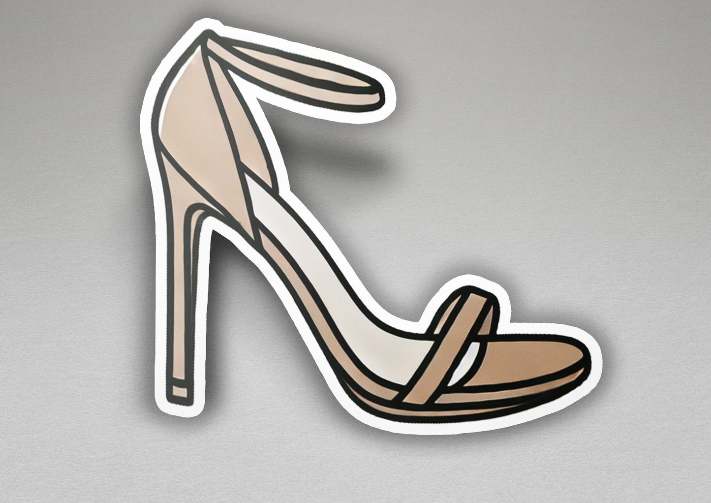 a sticker of a high heeled shoe
