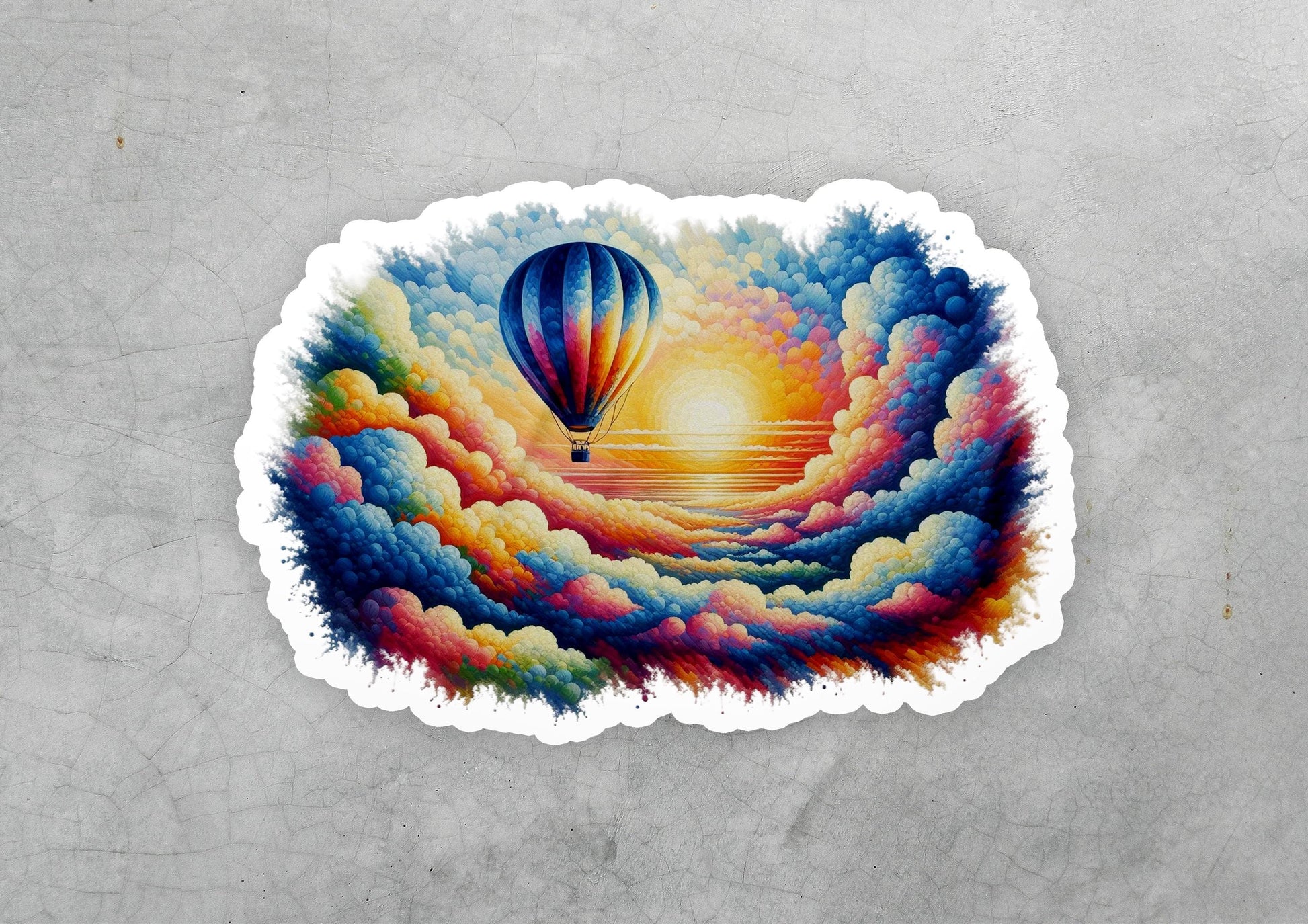 a picture of a hot air balloon in the sky