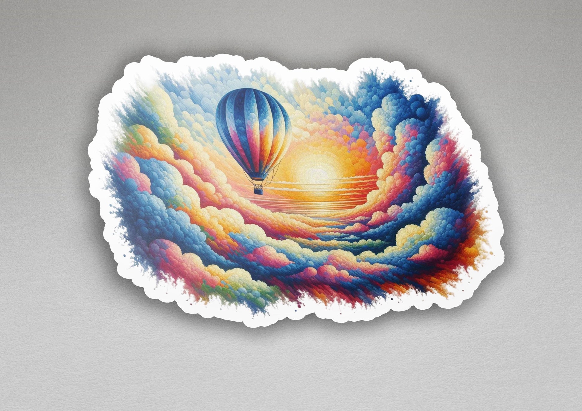 a picture of a hot air balloon flying in the sky