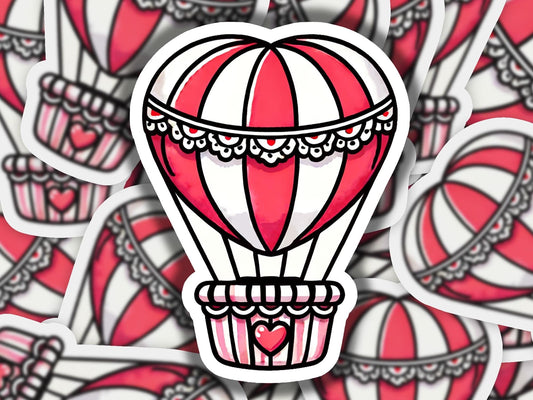 a sticker of a hot air balloon