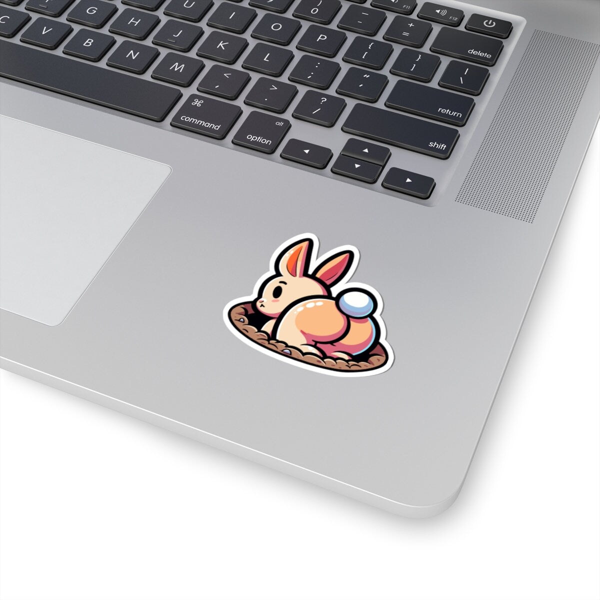 Funny Bunny Butt Vinyl Indoor Sticker Decal - Cute Rabbit Humor Wall Art Decor