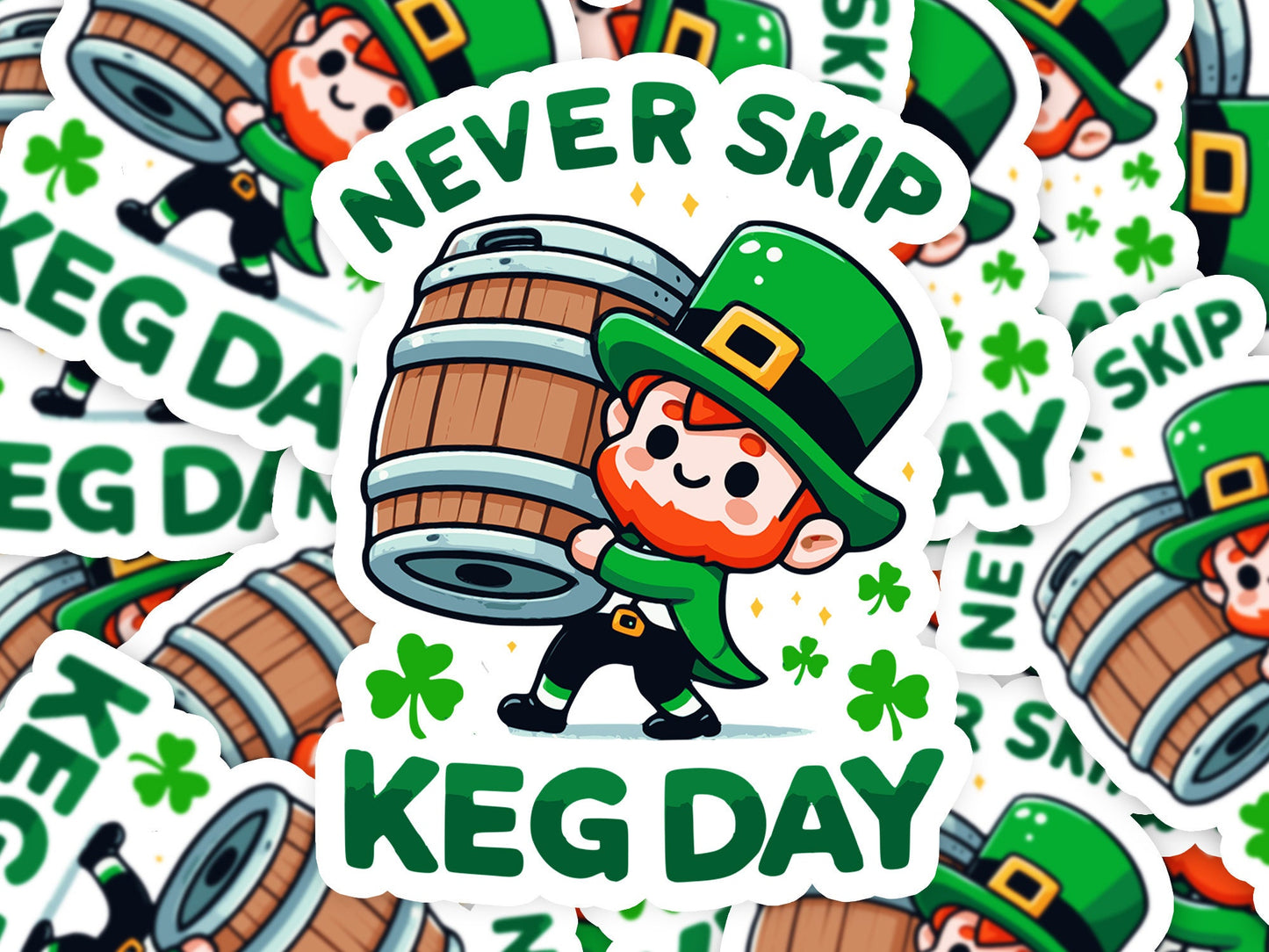 Never Skip Keg Day St. Patricks Day Sticker