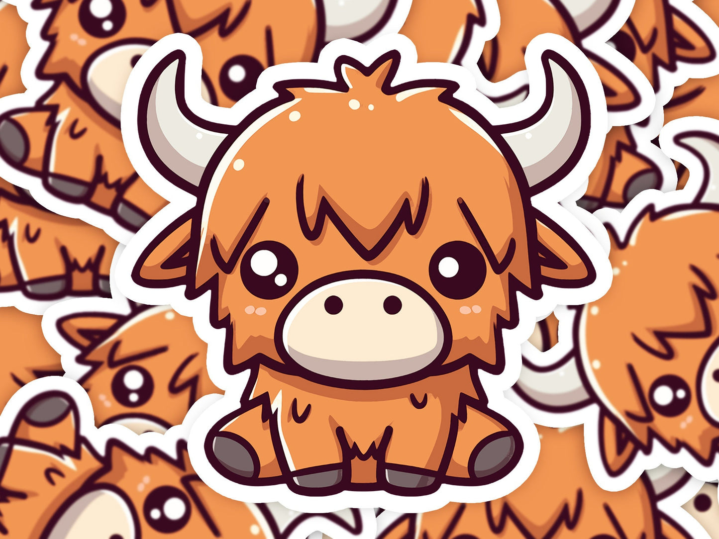 Highland Cow Cute Sticker