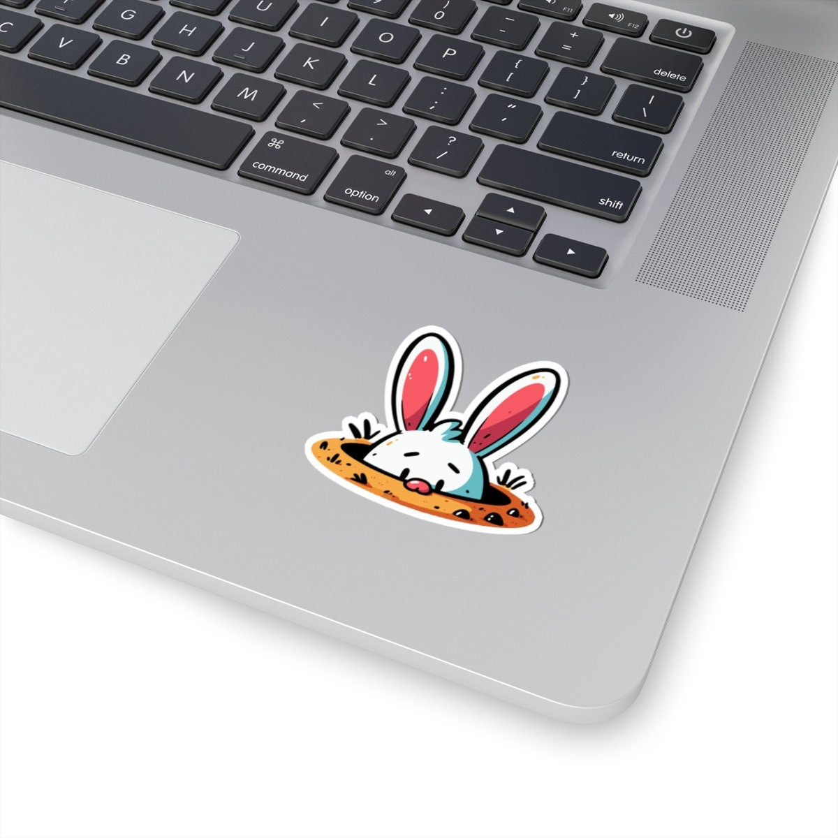 Cute Bunny Vinyl Sticker - Indoor Rabbit Hole Decal for Kids Room Decor