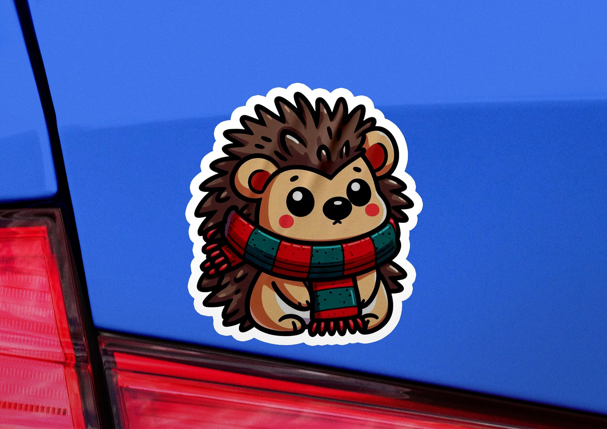 a sticker of a hedge on the back of a car