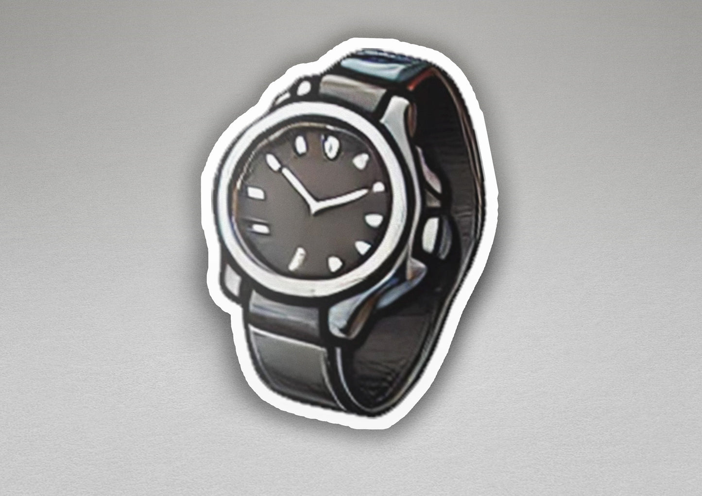 a picture of a watch on a gray background