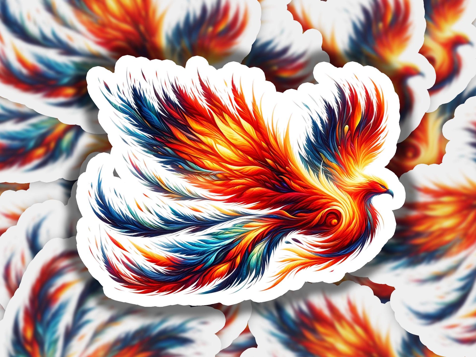 a sticker of a colorful bird of paradise