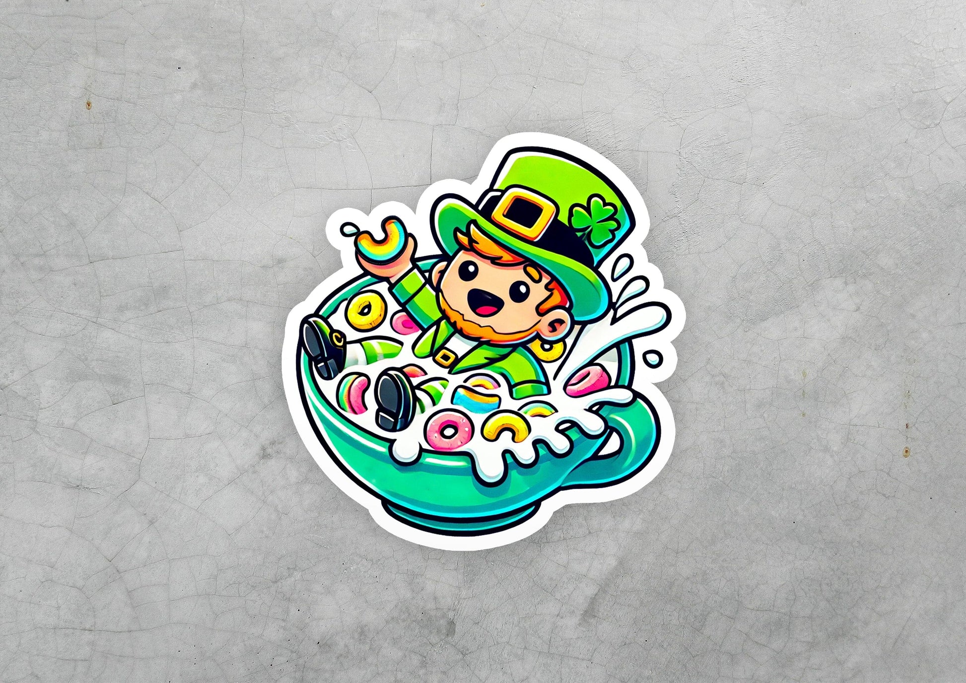 a sticker of a lepreti saint patrick's day lepreti