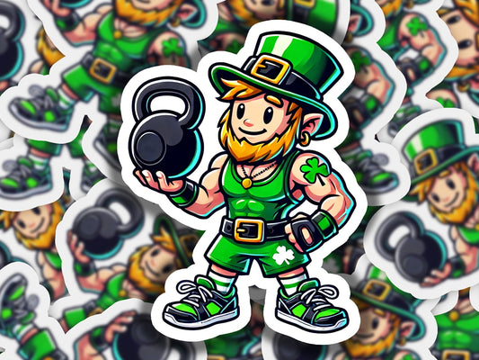 a st patrick's day sticker surrounded by stickers