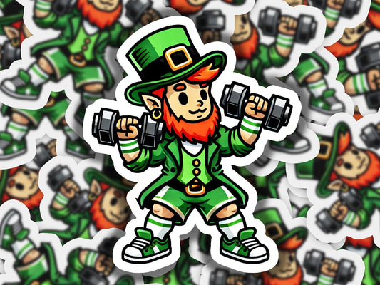 a st patrick's day sticker surrounded by stickers