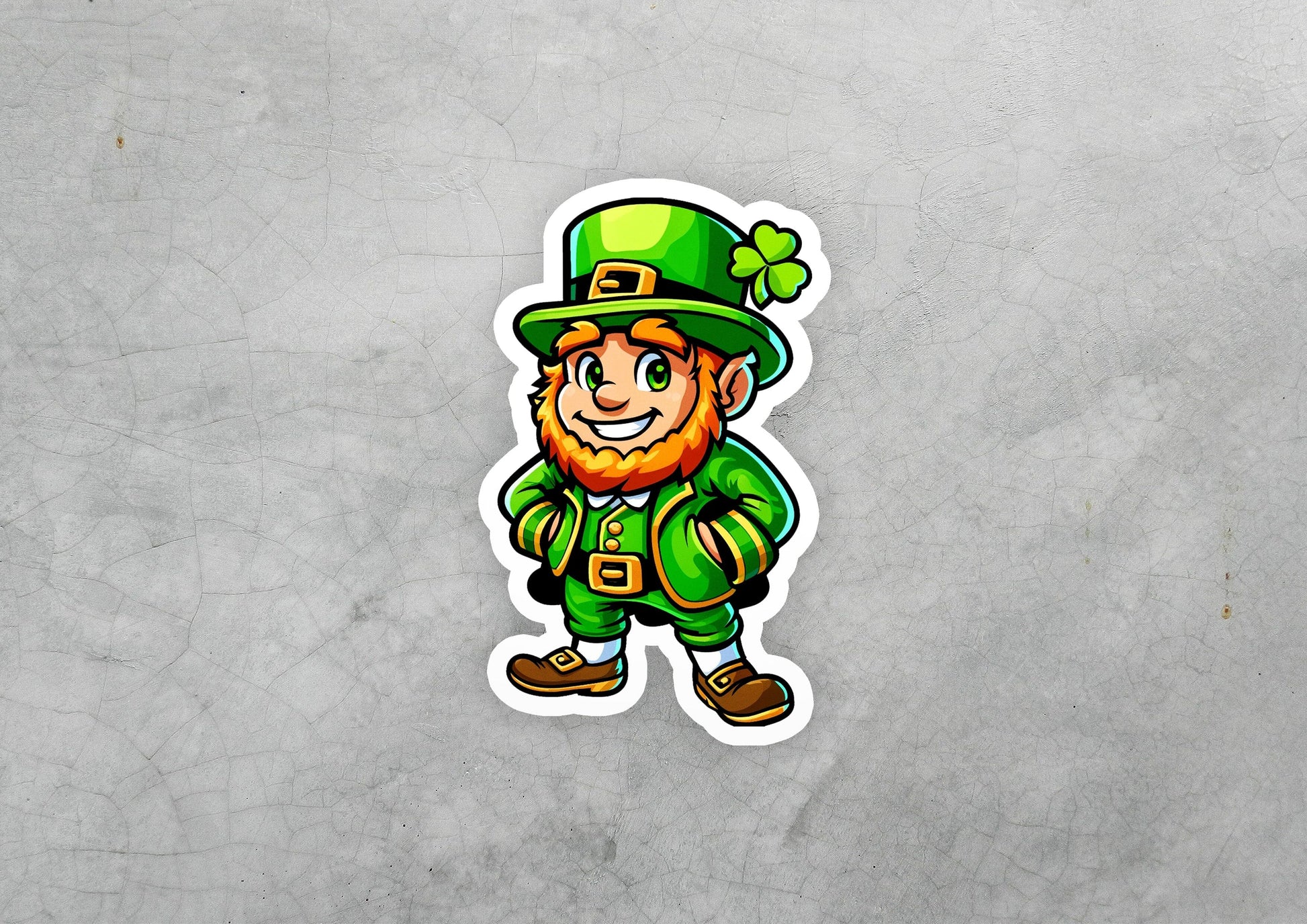 a sticker of a lepreti saint patrick's day lepreti