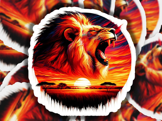 a picture of a lion with its mouth open