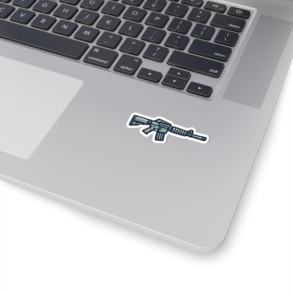 M16 Rifle Vinyl Sticker | Dishwasher Safe & Durable | Custom Sizes | Fast Shipping | Made in USA Fiesta Doodle waterproof vinyl sticker. dishwasher safe outdoor sticker.