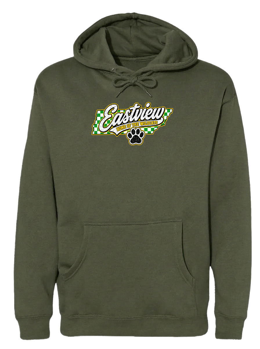 ADULT Eastview Home of the Wildcats Chest Logo T Shirt | Hoodie | Long Sleeve | Sweatshirt | Crew Neck | Tank Top 1