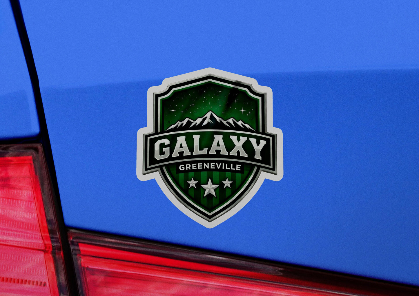Official Galaxy Crest Vinyl Sticker | Dishwasher Safe & Durable | Custom Sizes | Fast Shipping | Made in USA 1 Fiesta Doodle waterproof vinyl sticker. dishwasher safe outdoor sticker.
