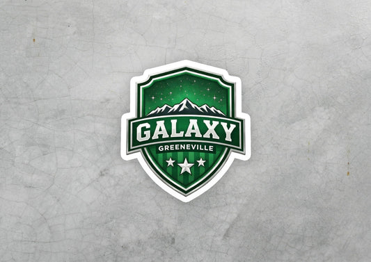 Official Galaxy Crest Vinyl Sticker | Dishwasher Safe & Durable | Custom Sizes | Fast Shipping | Made in USA 1 Fiesta Doodle waterproof vinyl sticker. dishwasher safe outdoor sticker.