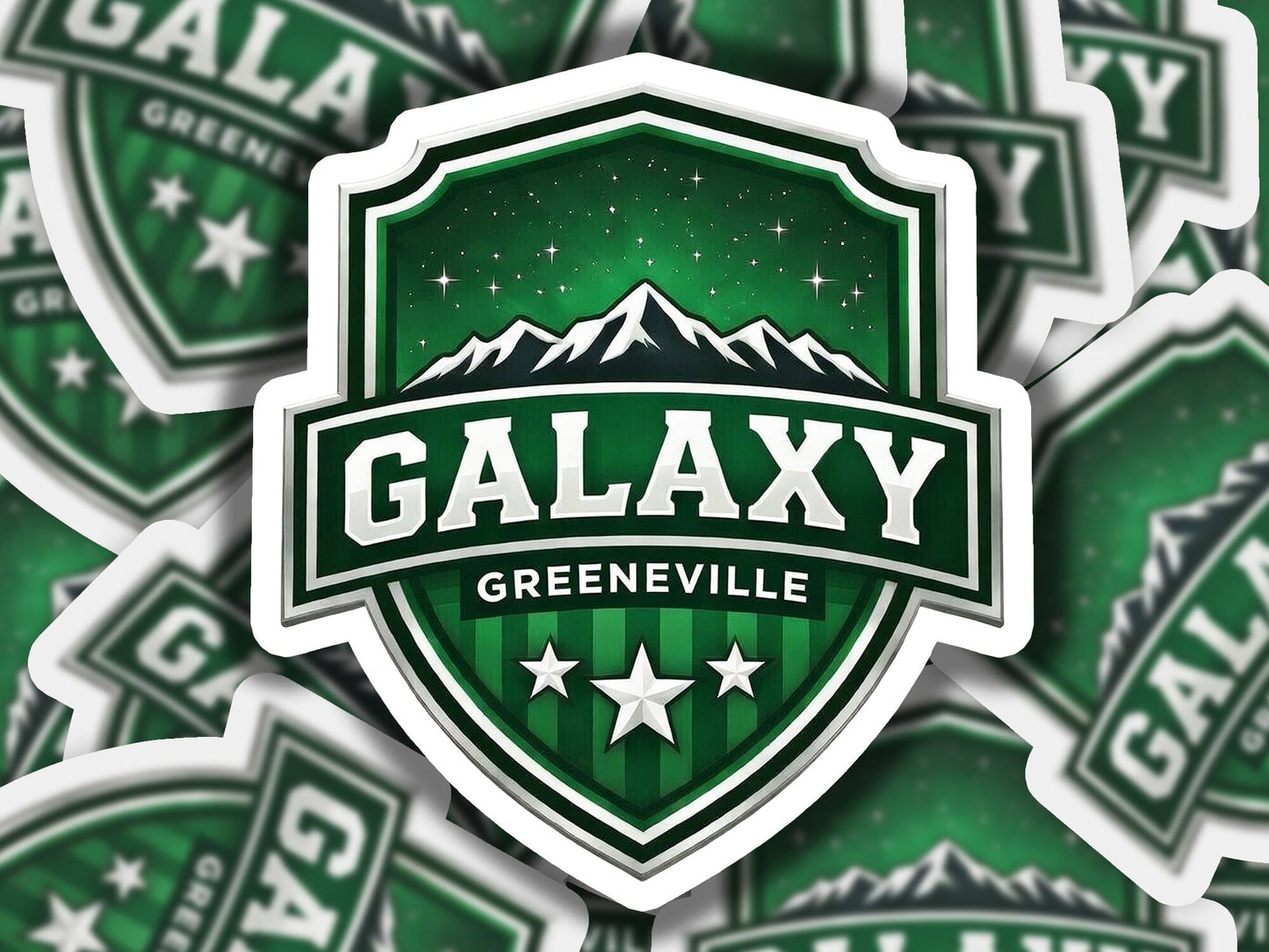 Official Galaxy Crest Vinyl Sticker | Dishwasher Safe & Durable | Custom Sizes | Fast Shipping | Made in USA 1 Fiesta Doodle waterproof vinyl sticker. dishwasher safe outdoor sticker.