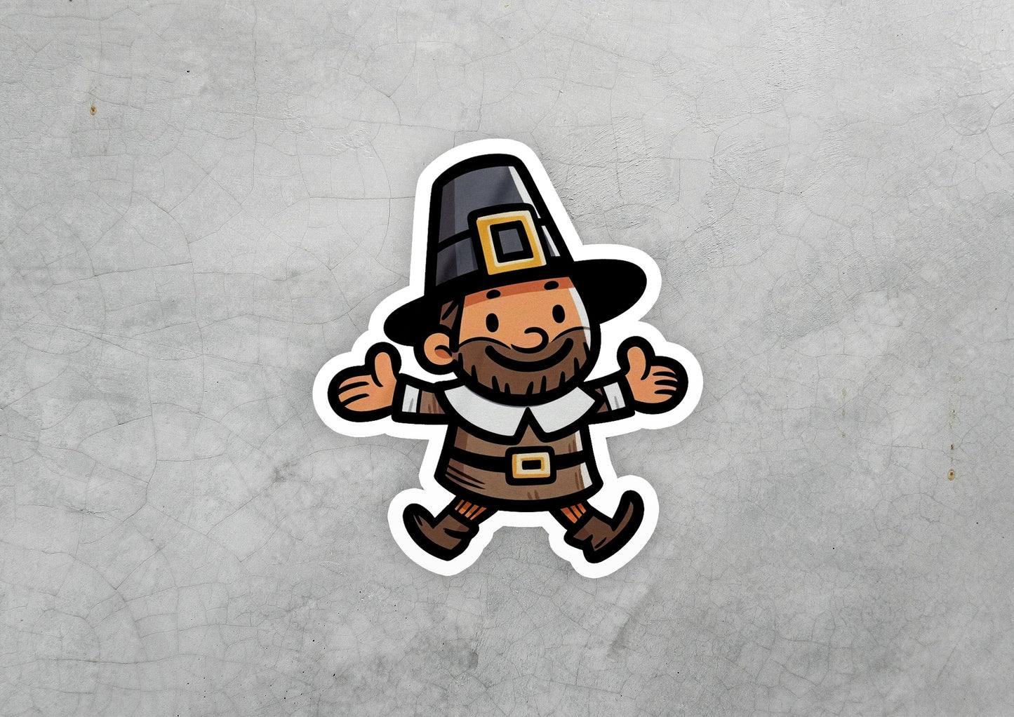 a sticker of a wizard with a hat on