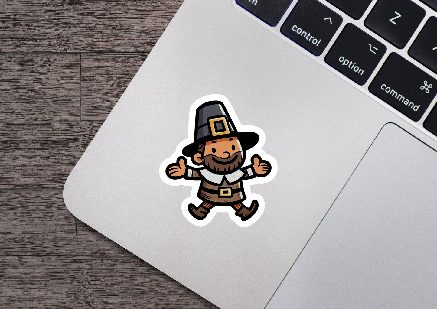 a sticker of a wizard on a laptop