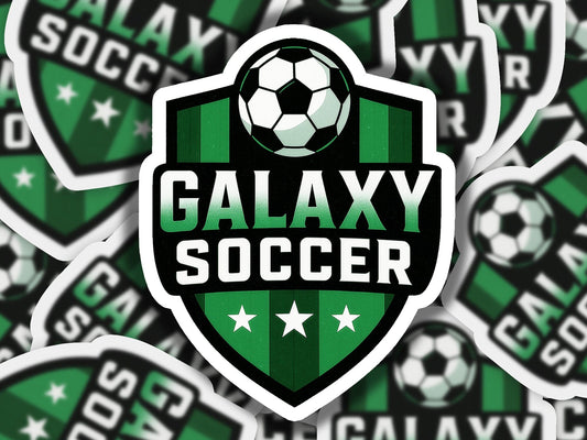 Pin Stripe Galaxy Crest Vinyl Sticker | Dishwasher Safe & Durable | Custom Sizes | Fast Shipping | Made in USA 1 Fiesta Doodle waterproof vinyl sticker. dishwasher safe outdoor sticker.