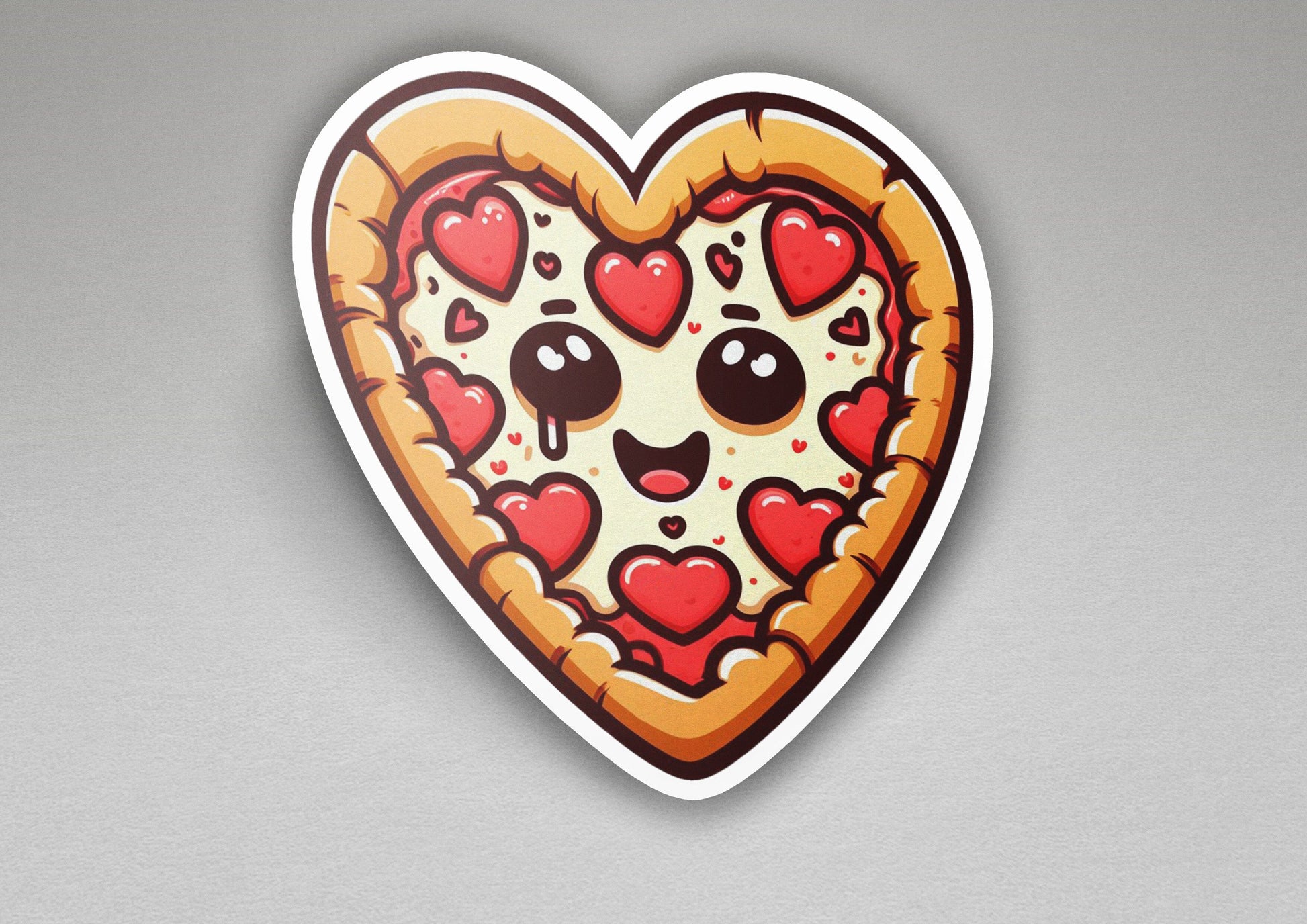 a heart shaped pizza with hearts on it