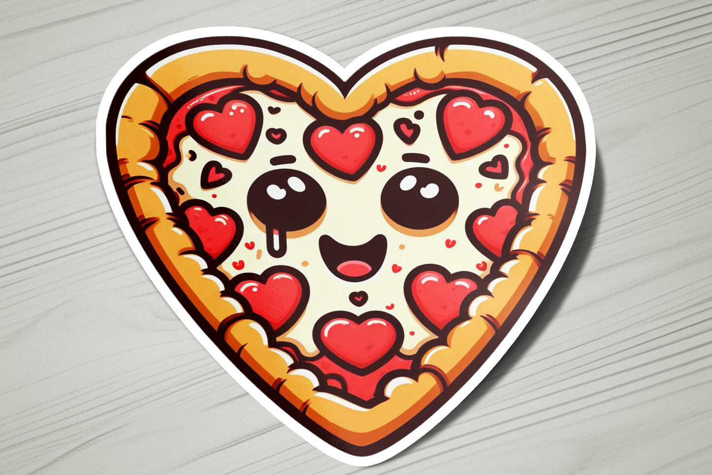 a heart shaped pizza with hearts on it