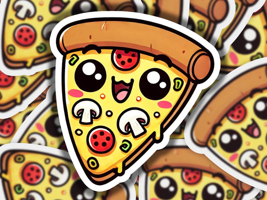 a sticker of a slice of pizza