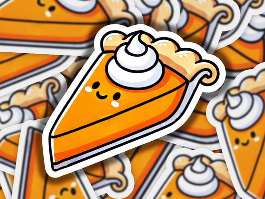 a sticker of a slice of pie