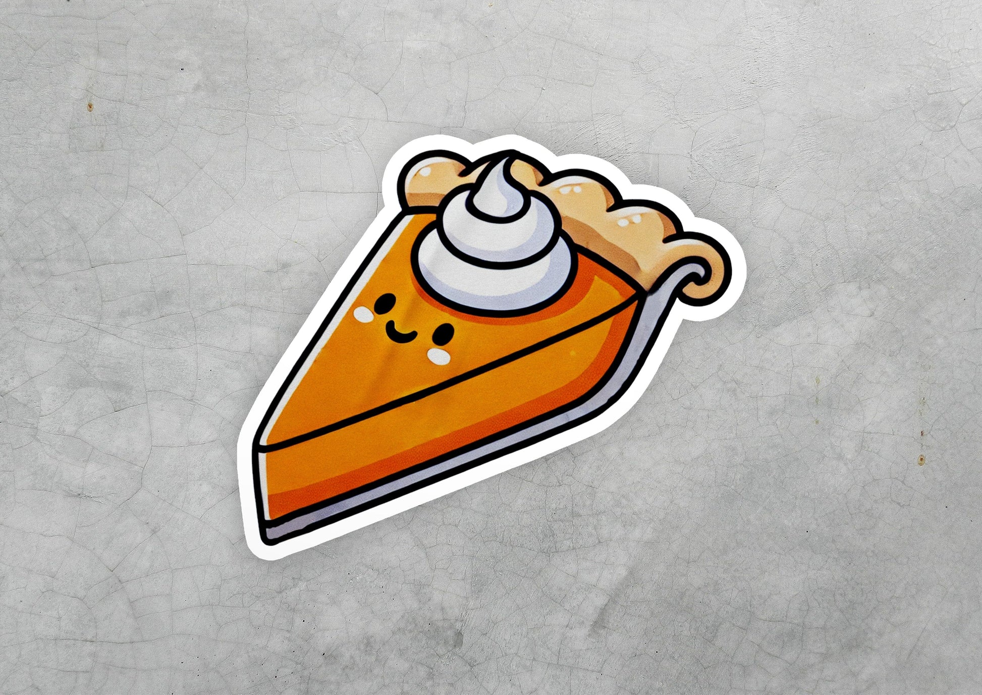 a sticker of a slice of pie