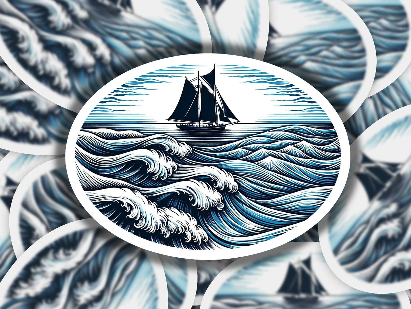 a picture of a sailboat in the middle of the ocean