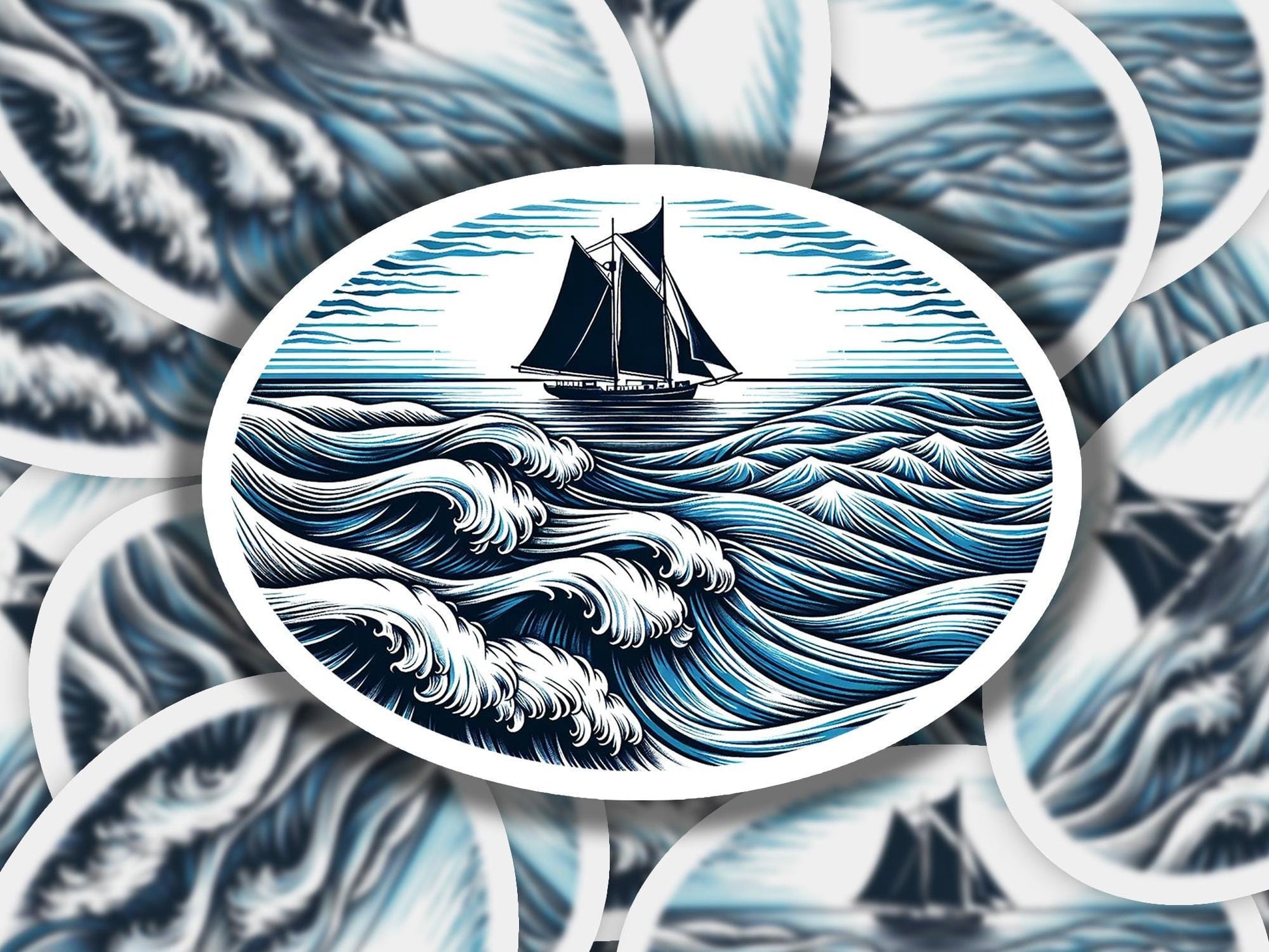 a picture of a sailboat in the middle of the ocean