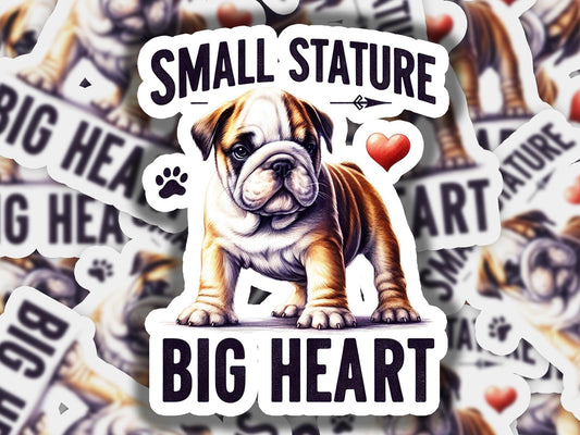a sticker of a dog with a heart on it